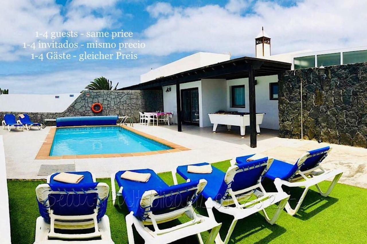 Villa Neptuno With Private Pool, Sea View, Sat-Tv & Free Wifi Плая Бланка Екстериор снимка