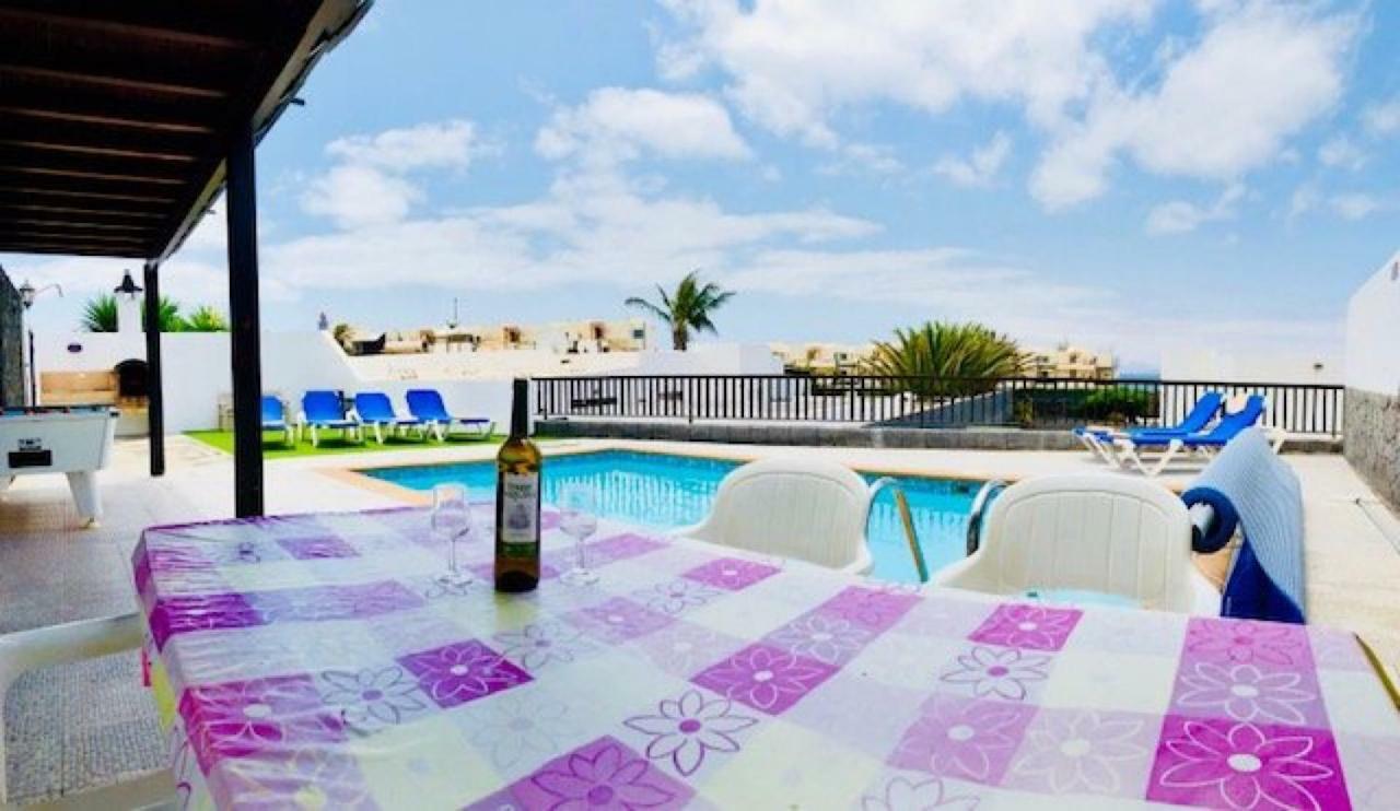 Villa Neptuno With Private Pool, Sea View, Sat-Tv & Free Wifi Плая Бланка Екстериор снимка
